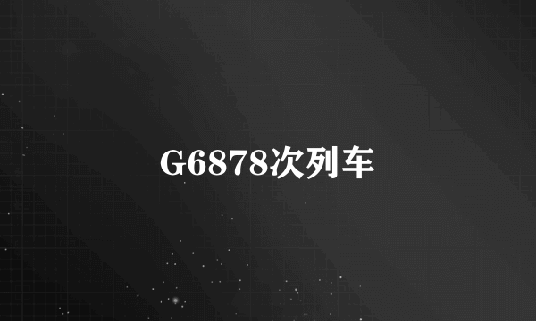G6878次列车