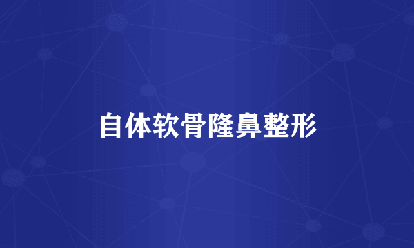 自体软骨隆鼻整形