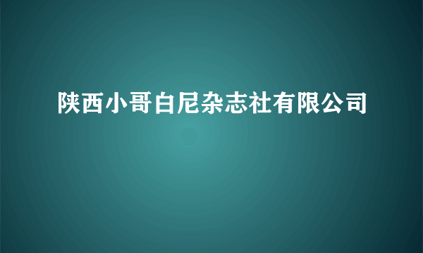 陕西小哥白尼杂志社有限公司