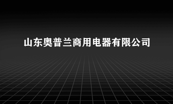 山东奥普兰商用电器有限公司