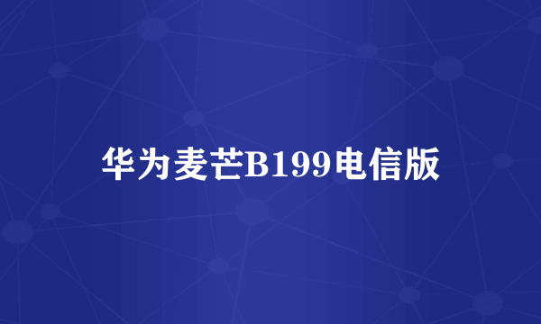 华为麦芒B199电信版