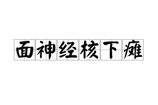 面神经核下瘫