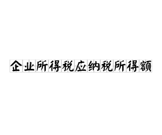 企业所得税应纳税所得额