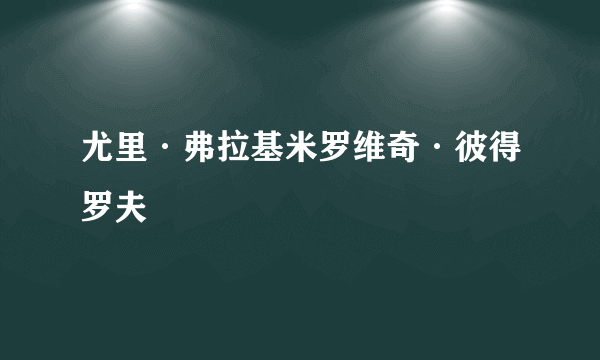 尤里·弗拉基米罗维奇·彼得罗夫