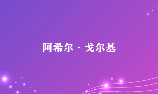 阿希尔·戈尔基