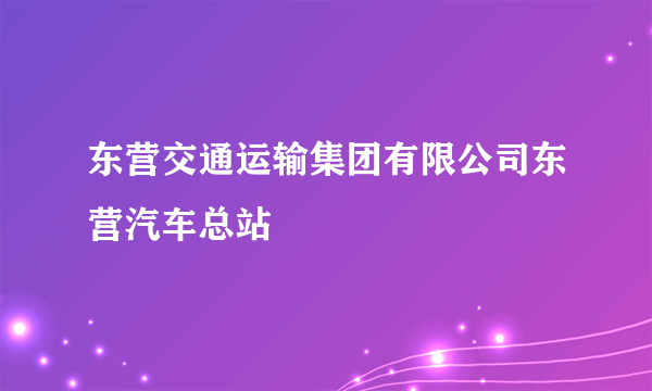 东营交通运输集团有限公司东营汽车总站