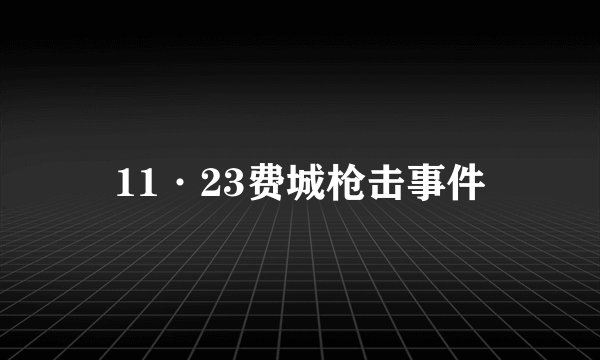 11·23费城枪击事件