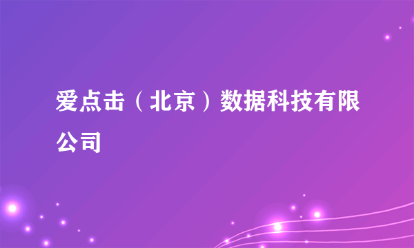 爱点击（北京）数据科技有限公司