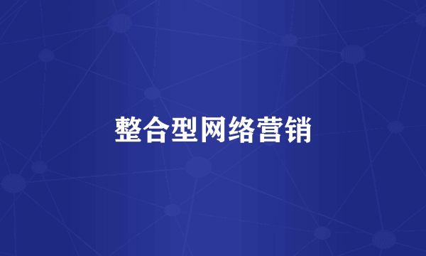 整合型网络营销