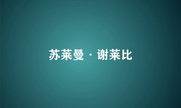 苏莱曼·谢莱比