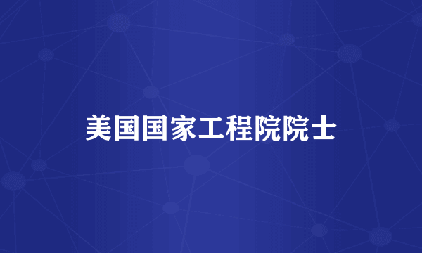 美国国家工程院院士