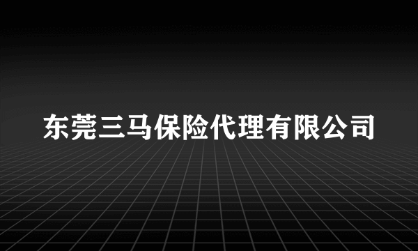 东莞三马保险代理有限公司