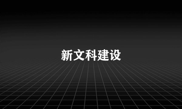 新文科建设