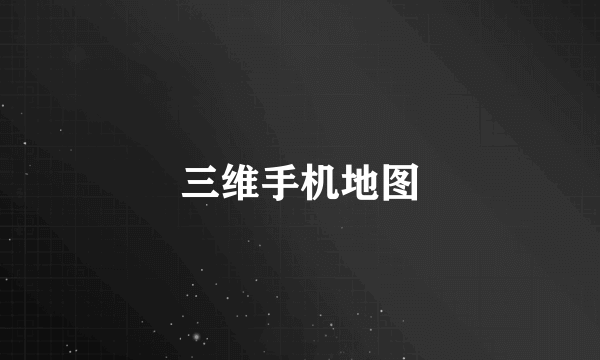 三维手机地图