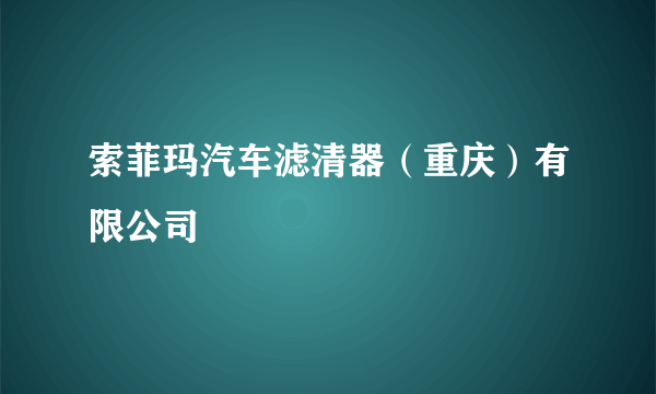 索菲玛汽车滤清器（重庆）有限公司