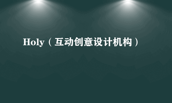 Holy（互动创意设计机构）