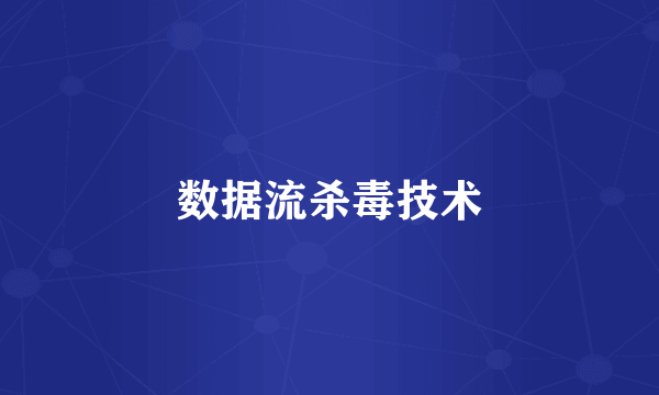 数据流杀毒技术