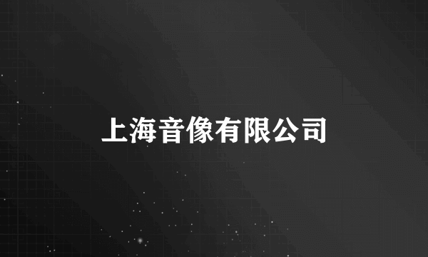 上海音像有限公司