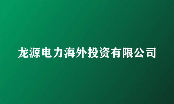龙源电力海外投资有限公司