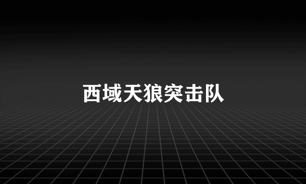 西域天狼突击队