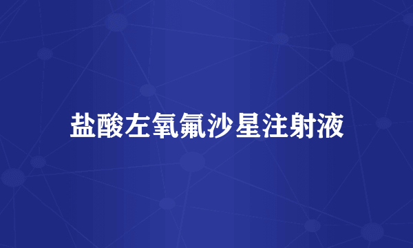 盐酸左氧氟沙星注射液