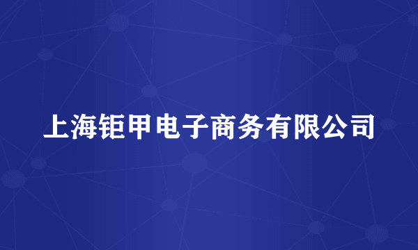 上海钜甲电子商务有限公司