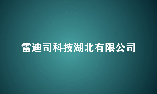 雷迪司科技湖北有限公司