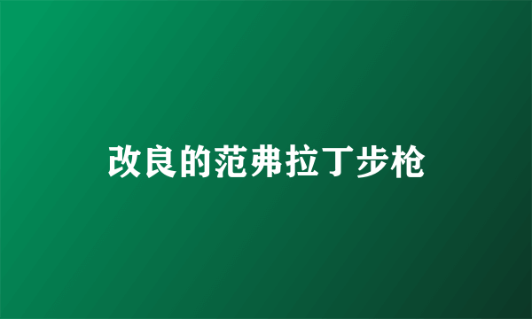 改良的范弗拉丁步枪